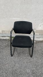 coppia sedie da ufficio tessuto nero