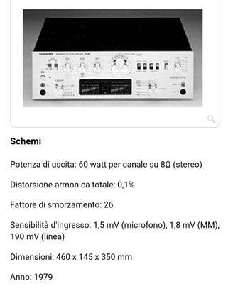 amplificatore Telefunken TA 750