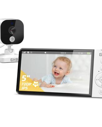 GHB Baby Monitor Video e Audio 5" 720P HD 5000mAh