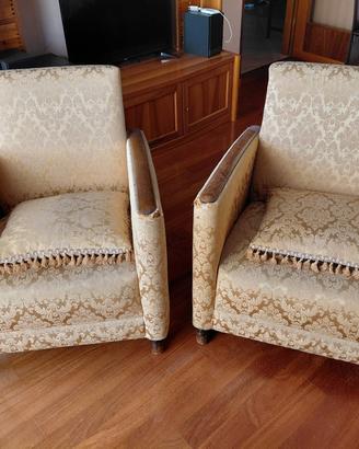 Coppia di poltrone stile liberty anni 40
