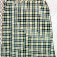 Gonna a quadri verde/beige con tasche