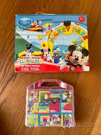 puzzle 30 pezzi e wurfel puzzle 12 pezzi topolino