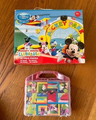 puzzle 30 pezzi e wurfel puzzle 12 pezzi topolino