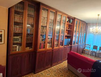 Libreria pregiata in mogano e Palissandro