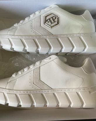 Sneakers Philipp Plein Hexagon Force - Pelle Bianc