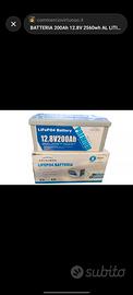 Due batterie litio nuove da 200Ah
