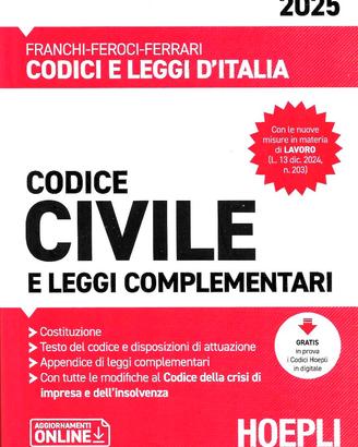 Codice civile e leggi complementari 2025