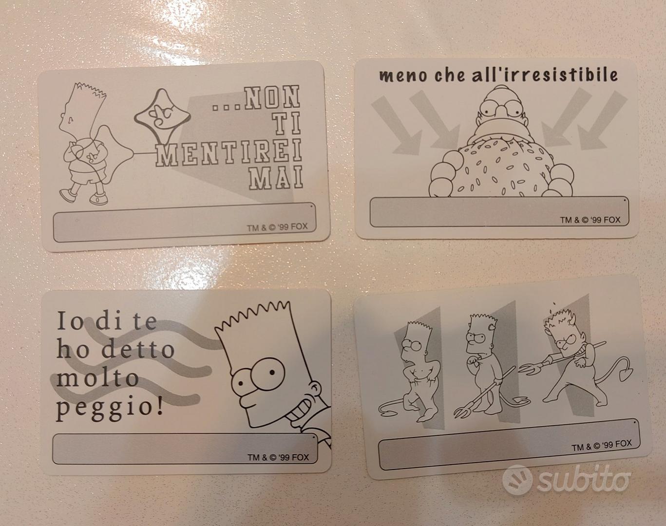 Lotto Card Ferrero Simpson anni 90 - Collezionismo In vendita a Taranto