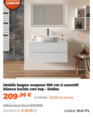 Mobile bagno e Parete vasca a metà prezzo