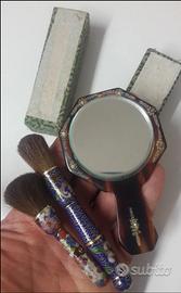 VECCHI OGGETTI TRUCCO PENNELLI SPECCHIO VINTAGE