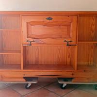 Mobile a ripiani con sportello in Legno di PINO