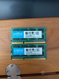 RAM 16GB (2x8GB) Cruciale DDR3L-1333 SODIMM
