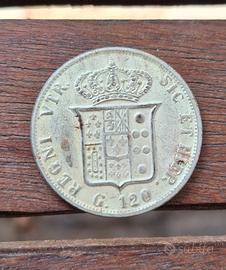 Piastra 120 grana regno di Napoli 1859