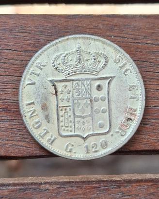 Piastra 120 grana regno di Napoli 1859