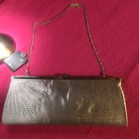 Pochette raso con strass argentata Bijou brigitte