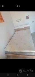 Letto piazza e mezzo con topper e materasso