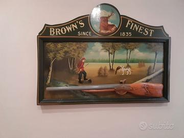 QUADRO IN LEGNO OLD ENGLAND  CACCIA