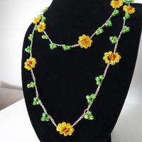 Collana Calendula Handmade in Uncinetto