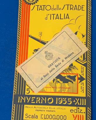 Cartina Italia 1935