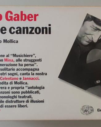 COFANETTO GIORGIO GABER - PAROLE E CANZONI
