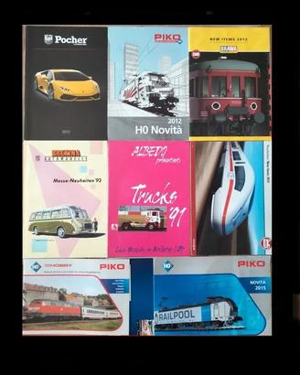 Cataloghi modellistici di treni, auto varie ditte