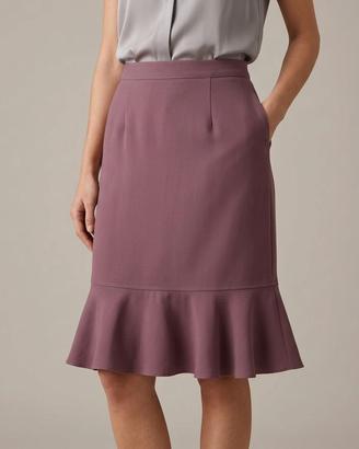 Gonna midi sartoriale rosa malva a sirena L 44