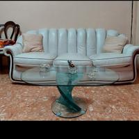 DIVANO IN PELLE BIANCO 