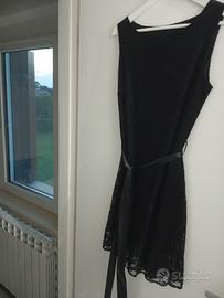 vestitino in pizzo nero donna 
