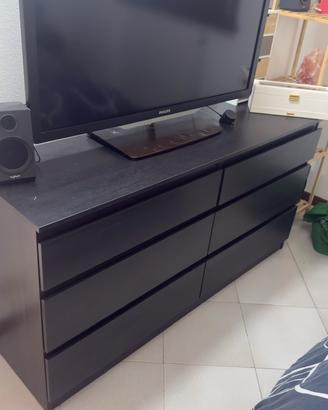 Comò camera da letto nero