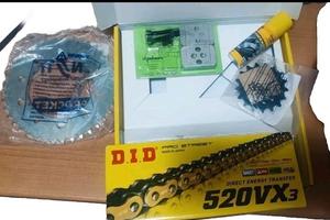 kit catena Did passa 520 pignone Z17  Corona Z39 
