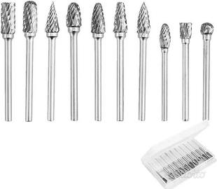 10 Frese Carburo Tungsteno Gambo 3 mm