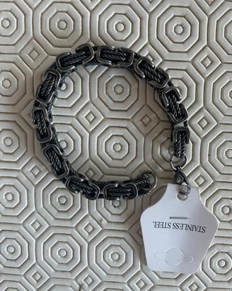 Nuovo con cartellino, bracciale in acciaio