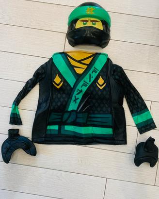 Costume Ninjago verde Lloyd 5-6 anni