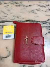 Portafoglio"SEGUE" con portamonete.Ecopelle NUOVO