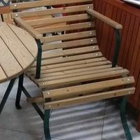 4 Sedia da giardino  poltrona in legno