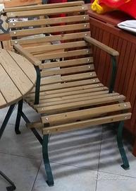 4 Sedia da giardino  poltrona in legno
