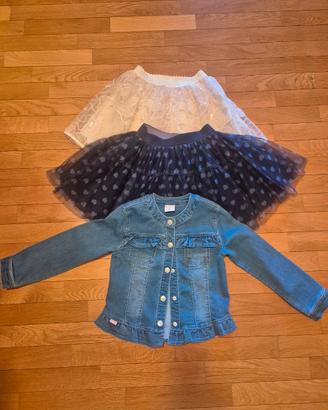Gonne e Giacca Jeans Bambina 5 anni