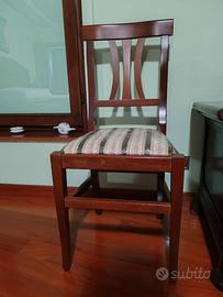 Sedie in legno con seduta vintage