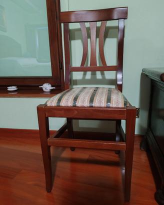 Sedie in legno con seduta vintage