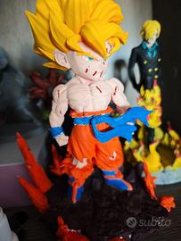Statua Goku Super Saiyan Namek Stampa 3D Dipinta a