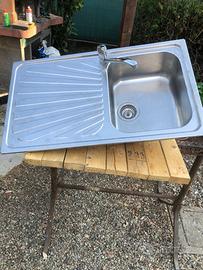 lavandino per cucina in acciaio marca smeg