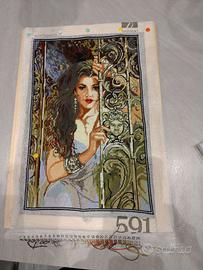 tela ricamata a mano