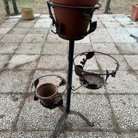 Fioriera in ferro battuto
