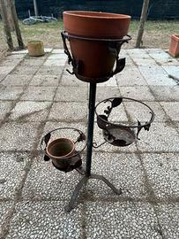 Fioriera in ferro battuto