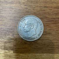 Spagna 5 pesetas 1884