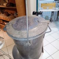 Secchio per rifiuti in metallo, d'epoca