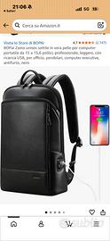Borsa xaino vera pelle bopai con ricarica usb