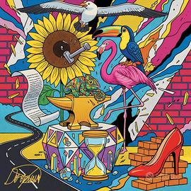 Quadro Moderno Astratto - 60x60