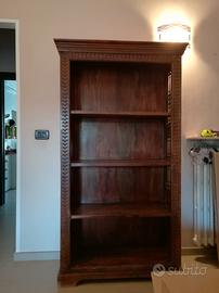 Libreria / Mobile etnico in legno massello