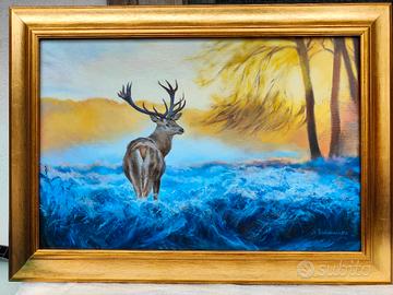 quadro dipinto olio su tela nuovo 